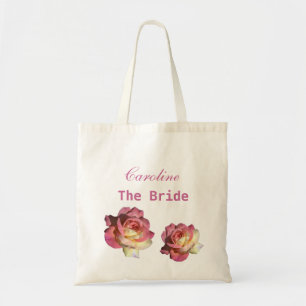 Tote Bag Mère du marié rose fleurs marié mariage