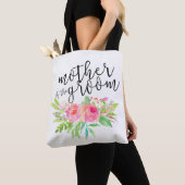 Tote Bag mère du marié rose floral (De près)