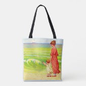 Tote Bag mère et bébé sur la plage (Dos)