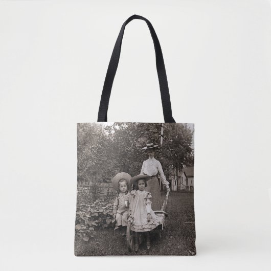 Tote Bag Mère Filles 1890 Jardin de jardinage (Devant)