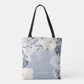 Tote Bag Mère florale bleu poussiéreuse personnalisée de la (Dos)