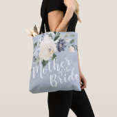 Tote Bag Mère florale bleu poussiéreuse personnalisée de la (De près)