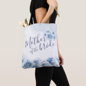 Tote Bag Mère florale personnalisée bleue de la mariée (De près)
