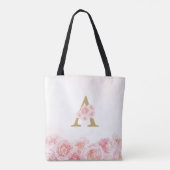 Tote Bag Mère florale personnalisée rose de la mariée (Dos)