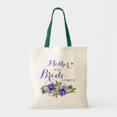 Tote Bag Mère florale pourpre de la mariée (Devant)