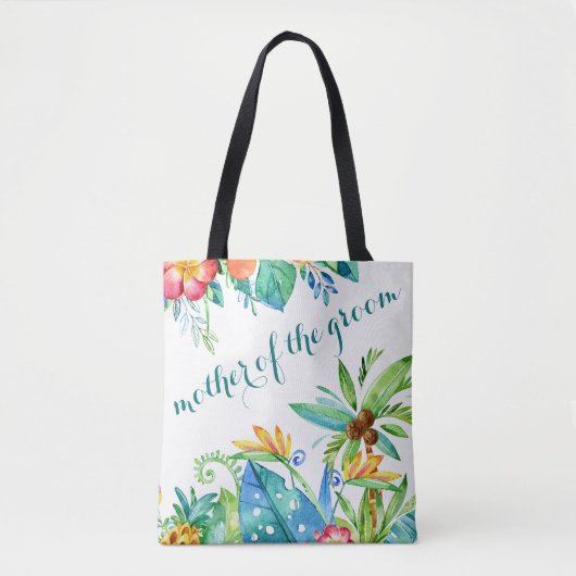 Tote Bag Mère florale tropicale de la chambre (Devant)