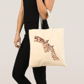 Tote Bag Mère girafe avec bébé en aquarelle (Devant (produit))