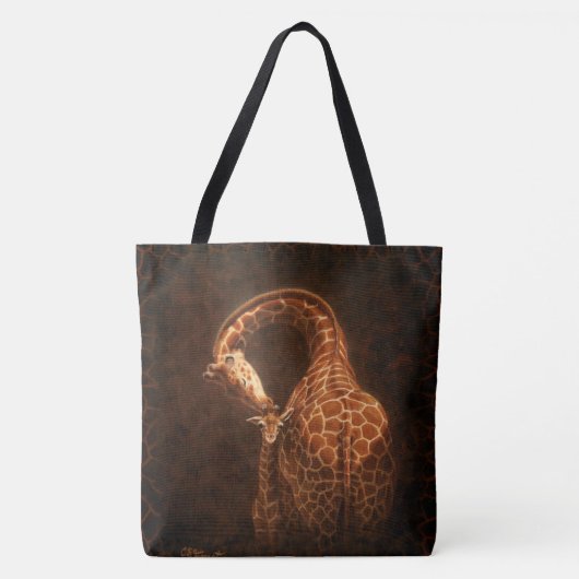 Tote Bag Mère Giraffe et bébé (Devant)