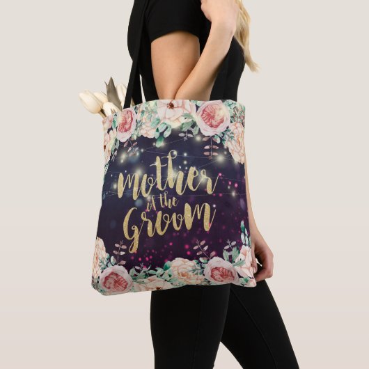Tote Bag Mère mariage de la chambre Floral Purple Éperche (De près)