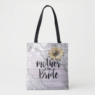 Tote Bag Mère mariage de la dentelle de mariée Tournesol Bo