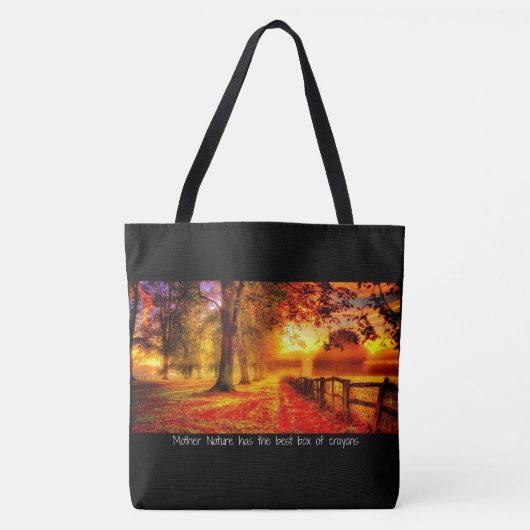Tote Bag Mère Nature a la meilleure boîte de crayons (autom (Devant)