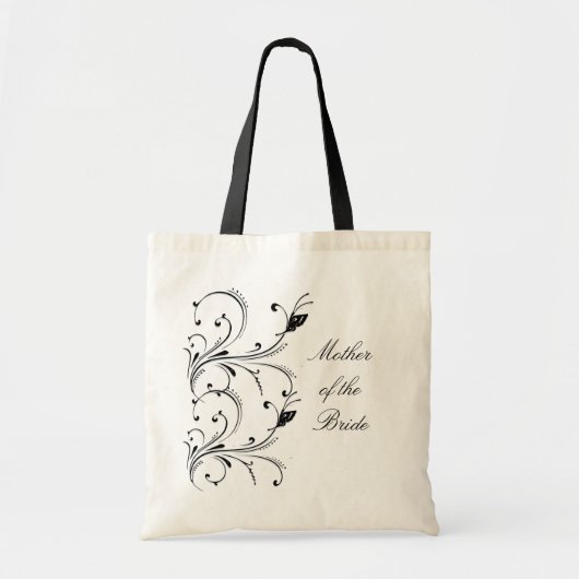 Tote Bag Mère noire blanche de rouleau de papillon de la (Devant)