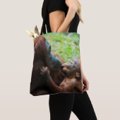 Tote Bag Mère orang-outan avec bébé (De près)