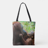 Tote Bag Mère orangue avec bébé (Dos)