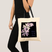 Tote Bag MÈRE pourpre de 3 fleurs du MARIÉ (Devant (produit))