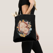 Tote Bag Mère sage-femme enceinte du bébé de fleurs (De près)