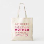Tote Bag Mère Typographie moderne Coeur (Dos)