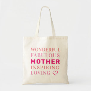 Tote Bag Mère Typographie moderne Coeur