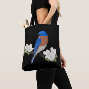Tote Bag Merlebleu de l'Est Oiseau Amoureux des oiseaux Orn