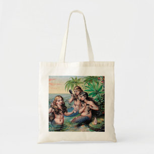 Tote Bag Mermaid Antique Magie Océan Nautique