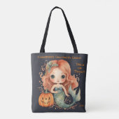 Tote Bag Mermaid Halloween bonbon Trou ou traitement (Dos)