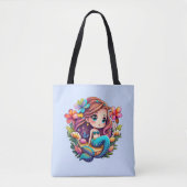 Tote Bag Mermaid Kawaii (Devant)