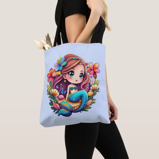 Tote Bag Mermaid Kawaii (De près)
