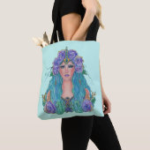 Tote Bag Mermaid Rose dans l'art marin par Renee Lavoie (De près)