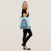 Tote Bag Mermaid Rose dans l'art marin par Renee Lavoie (Sur le modèle)