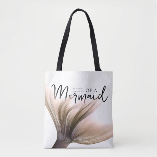 Tote Bag #MermaidLife d'une sirène | Devis de queue (Devant)