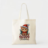 Tote Bag Merry Christmas Cat 2025 (Devant)