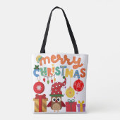 TOTE BAG MERRY CHRISTMAS PRÉSENTE DES LUMIÈRES PÈRE NOËL NO (Dos)