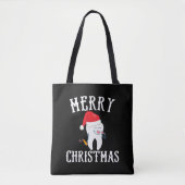 Tote Bag Merry Christmas Tooth Doctor dential (Devant)