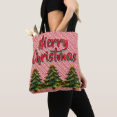 Tote Bag Merry Christmas Tree Candy Cane Fun Holiday (De près)