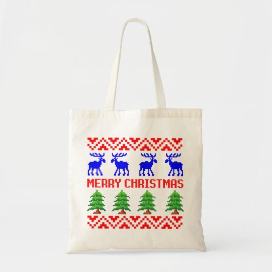 Tote Bag Merry Christmas Ugly Sweater (Devant)