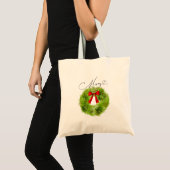 Tote Bag Merry Heart Christmas Wreath (Devant (produit))