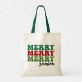 Tote Bag Merry Merry Merry Saison - Retro Holiday Art (Dos)