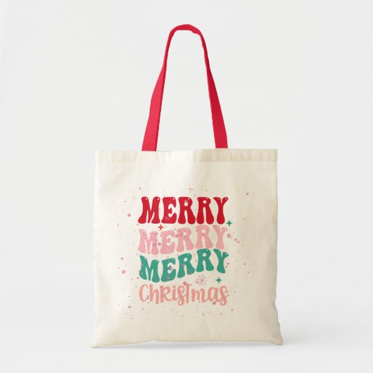TOTE BAG MERRY NOËL COLORÉ (Devant)