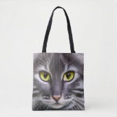 Tote Bag Merveilleux portrait de chat (Devant)