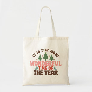Tote Bag Merveilleux temps Retro Super vacances de Noël