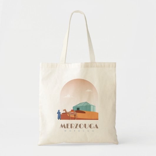 Tote Bag Merzouga ville Maroc Skyline (Devant)