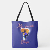 Tote Bag Mes choses préférées Bleu (Dos)