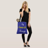 Tote Bag Mes choses préférées bleues (Sur le modèle)