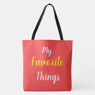 Tote Bag Mes choses préférées rouges