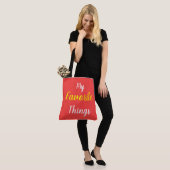 Tote Bag Mes choses préférées rouges (Sur le modèle)