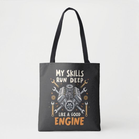 Tote Bag Mes compétences fonctionnent profondément comme un (Devant)