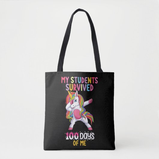 Tote Bag Mes élèves ont survécu 100 jours de moi Enseignant (Devant)