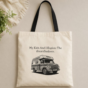 Tote Bag Mes enfants et moi explorons le grand air plaisir