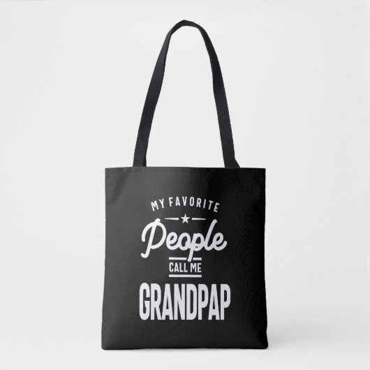 Tote Bag Mes Gens Favoris M'Appelent Grandpap (Devant)