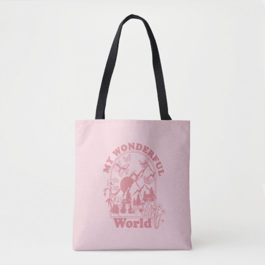 Tote Bag Mes merveilleuses fleurs rétro du monde (Devant)